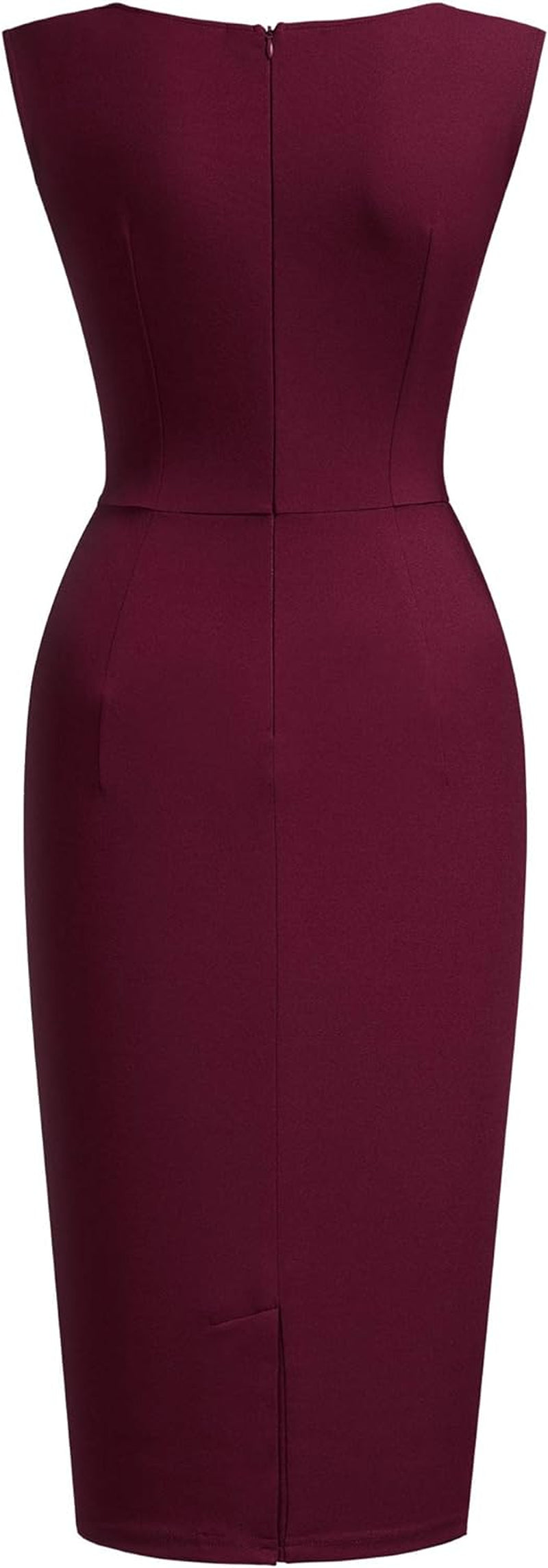 Women'S Retro Ruffle Style Slim Work Pencil Dress