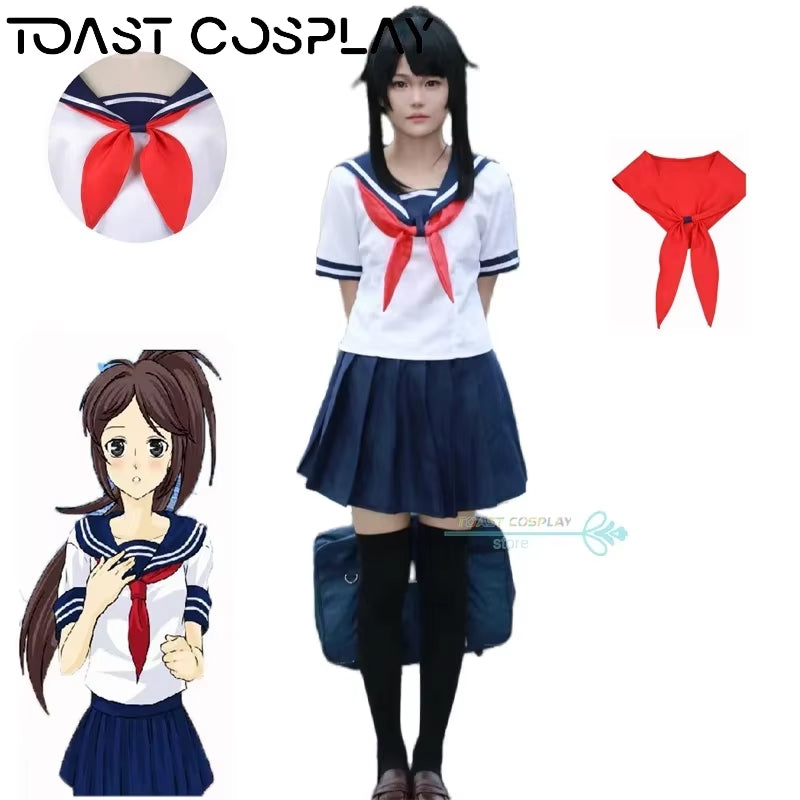 Ayano Aishi Cosplay Game Yandere Simulator Ayano Aishi Cosplay Costume Game Anime Girl JK Uniform Outfit Cosplay Costume